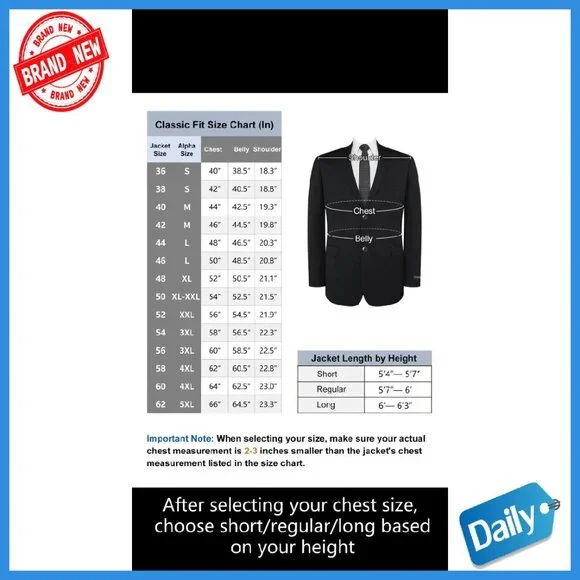 Classic Fit Stretch Blazer for Business & Formal Wear
